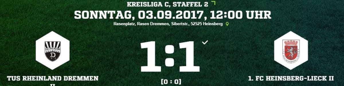 TuS II 1:1 im Auftaktspiel gegen Heinsberg/Lieck